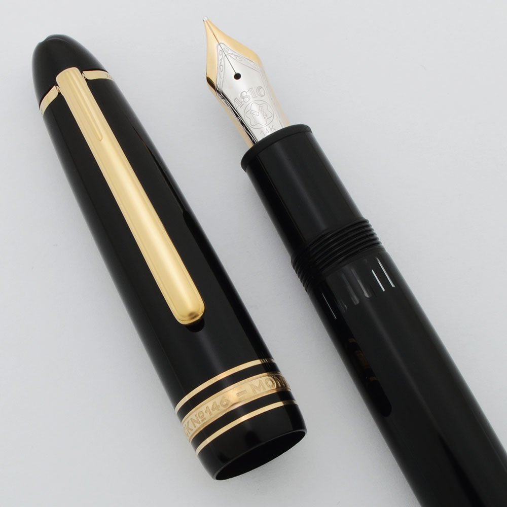 Montblanc Meisterstuck 146 Fountain Pen (1990s) - Black w Gold